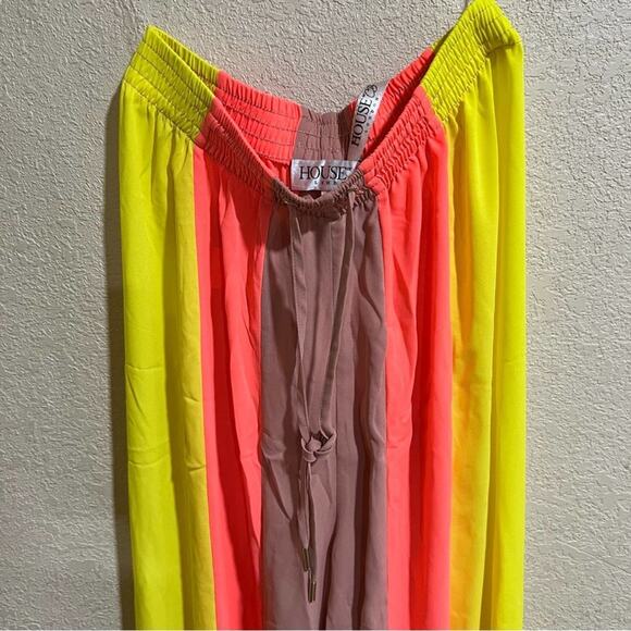 NWT HOUSE of CB Margot Sheer Striped Multicolor
Vibrant Pants extra small - Picture 3 of 7